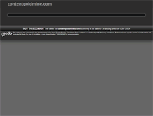 Tablet Screenshot of contentgoldmine.com